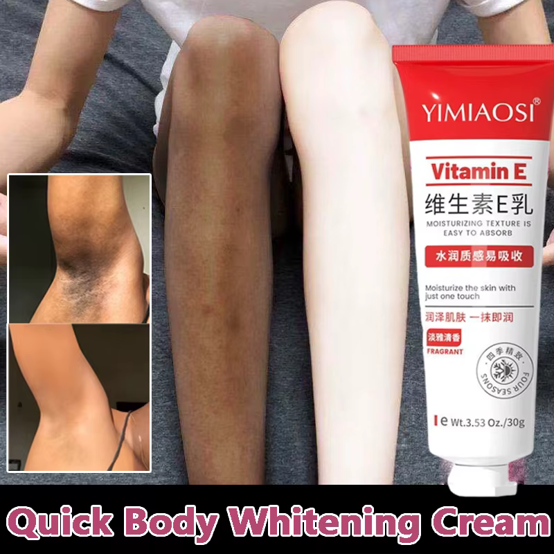 Crème Éclaircissante Vitamine E Anti-Mélanine pour Peaux Foncées – Efficace pour Éclaircir les Cuisses et Zones Intimes