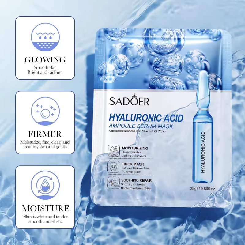 10 pièces SAODER acide hyaluronique masques pour le visage soins de la peau raffermissant hydratant masque Facial