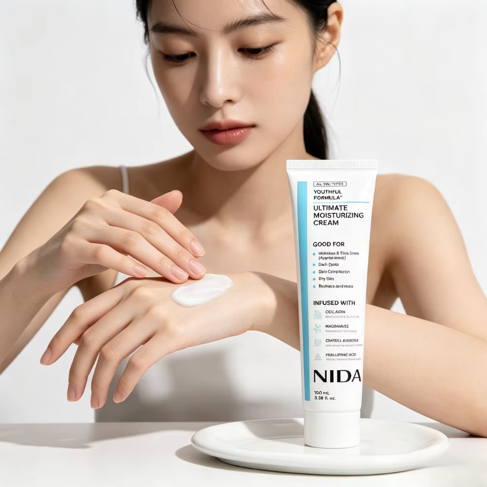 Crème Visage Jeunesse 100ml Enrichie en Niacinamide et Centella Hydrate la Peau Atténue les Taches Brunes et Améliore le Teint Global