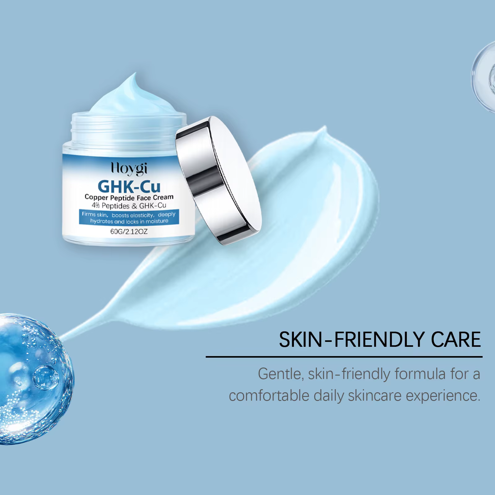 Crème pour le visage au peptide de cuivre GHK-Cu 60g