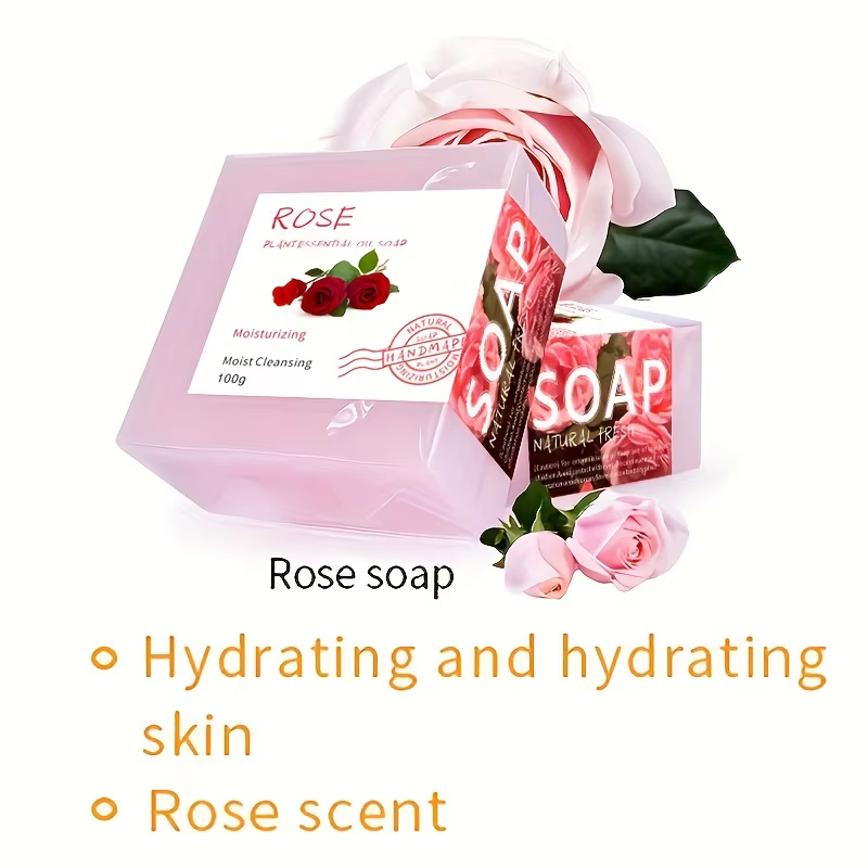 Savon rose fait main – Mousse riche pour un nettoyage en profondeur