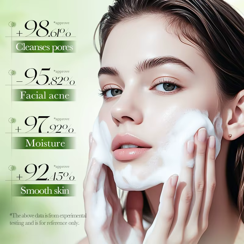 SADOER Nettoyant Visage à l'Acide Salicylique et à la Centella, Mousse Nettoyante pour le Visage, Élimine l'Acné, Répare, Purifie les Pores, Nettoie les Impuretés, Lisse la Peau du Visage