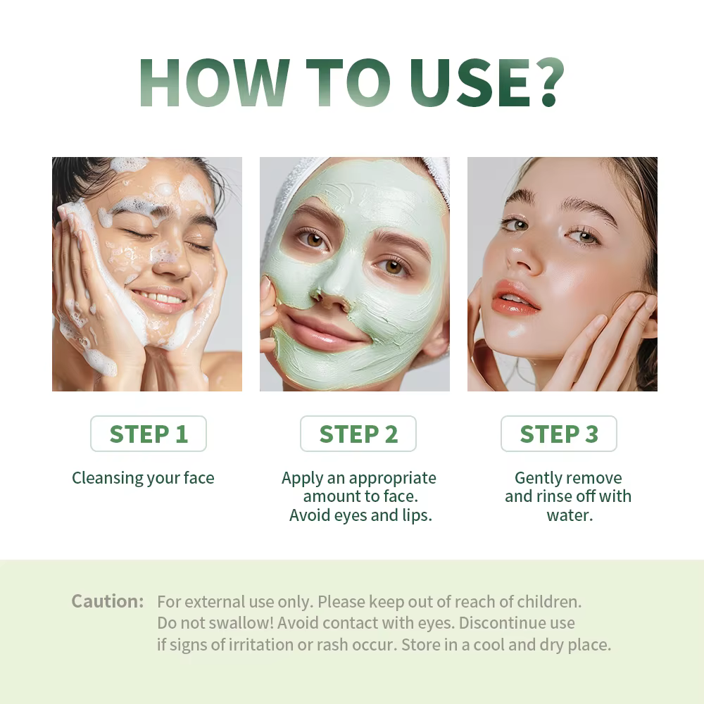 Masque Nettoyant Visage 40g à l'Extrait de Thé Vert – Stick