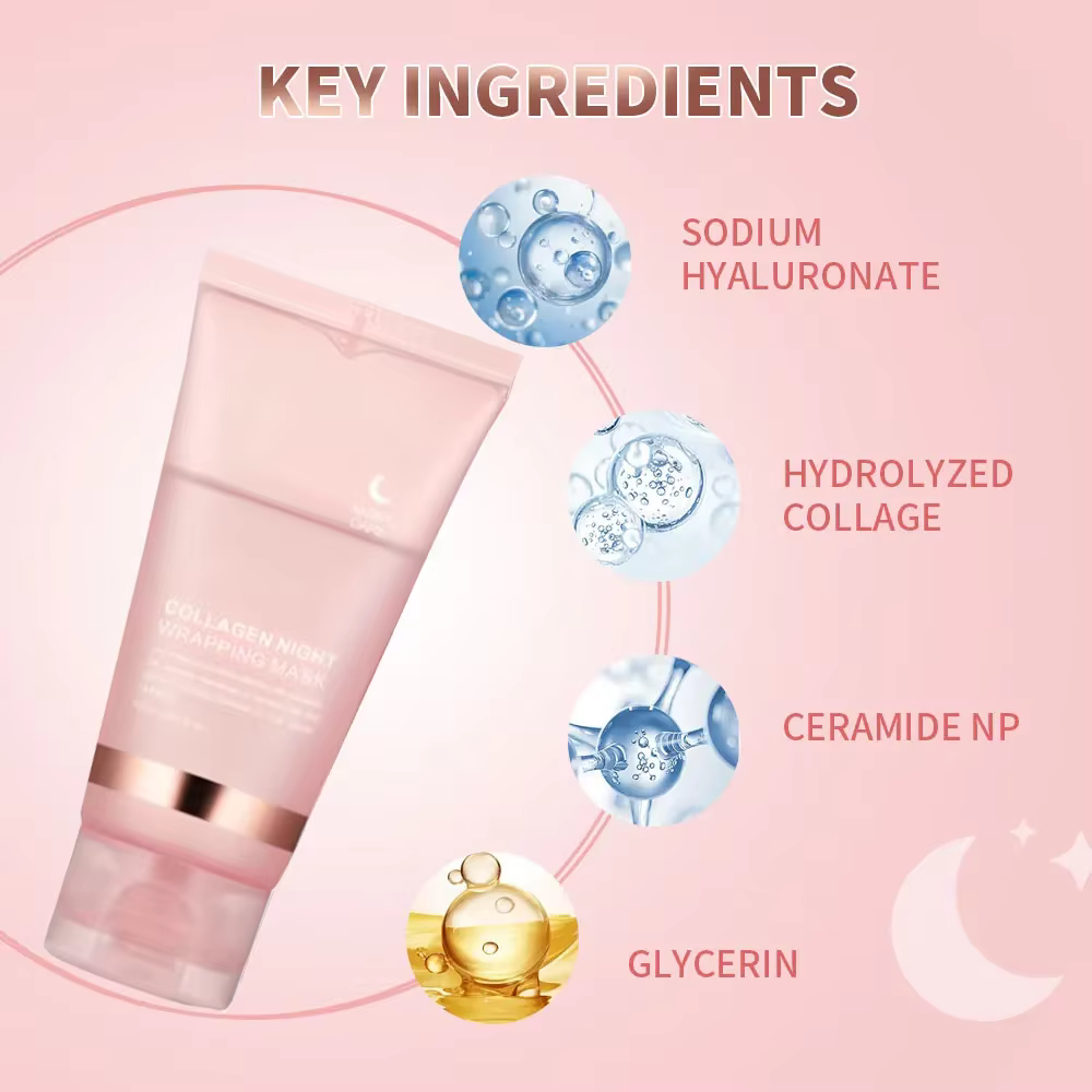 Ensemble masque et brosse pour le visage au collagène