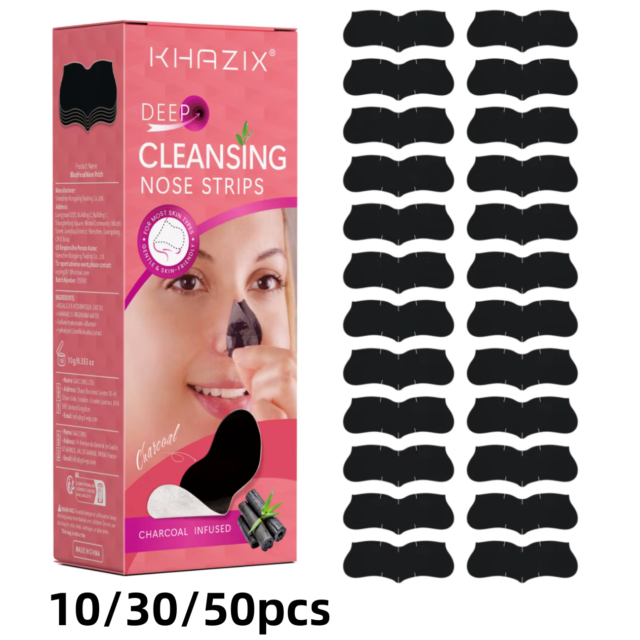Bandes nasales hydrocolloïdes noires