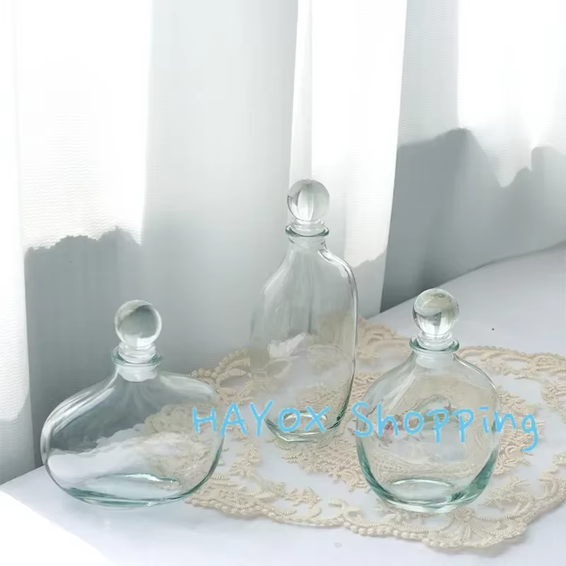 Bouteille en verre de forme irrégulière créative, bouteille à couvercle boule, brassage à froid à la maison, bouteille de thé, café, bouteille en verre décorative transparente