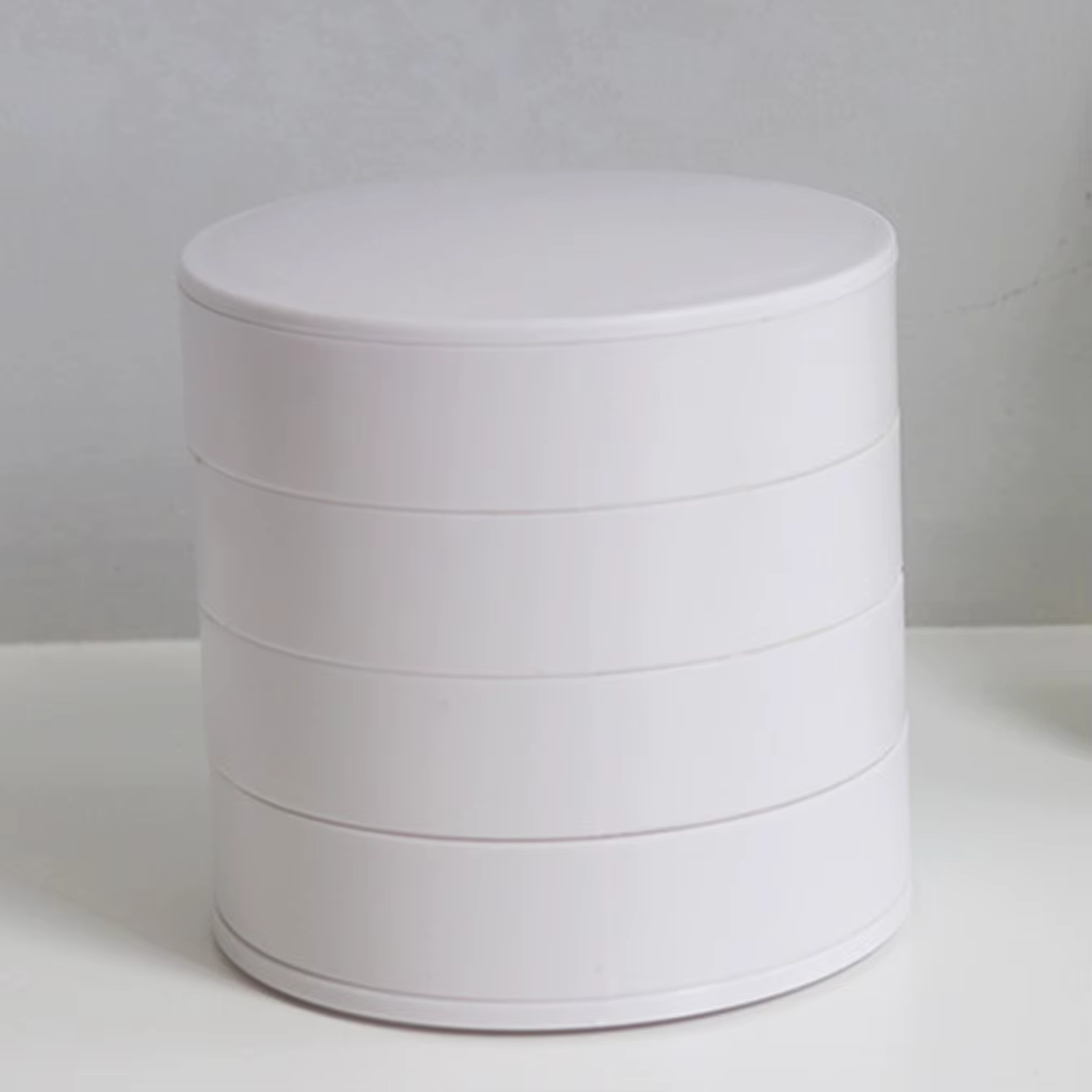 Boîte de rangement de bureau multicouche rotative, accessoires pour cheveux, boîte de maquillage pour bijoux avec couvercle, boîte à bijoux anti-poussière, boîte de rangement pour bijoux
