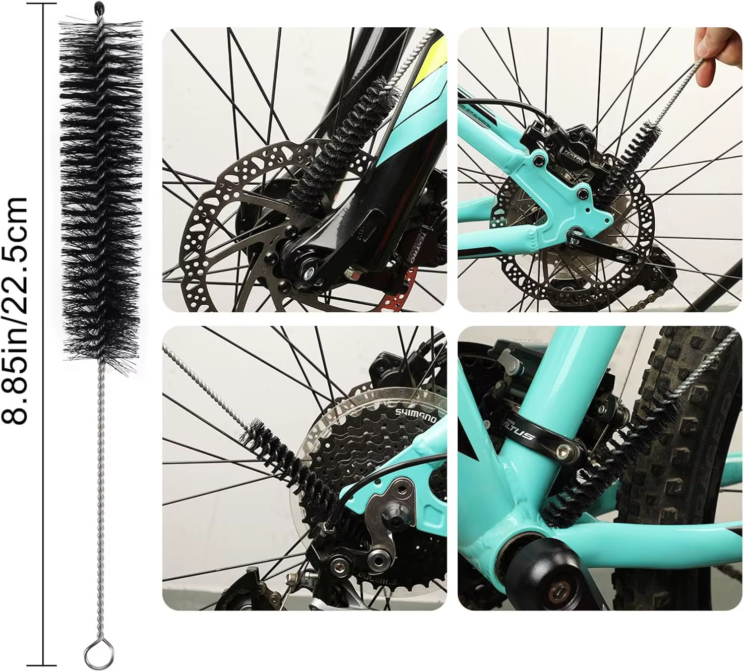 Kit de nettoyage de vélo portable, brosse de nettoyage de chaîne, kits de nettoyage pour moto, VTT, vélo de route, vélo de ville, BMX et vélo pliant