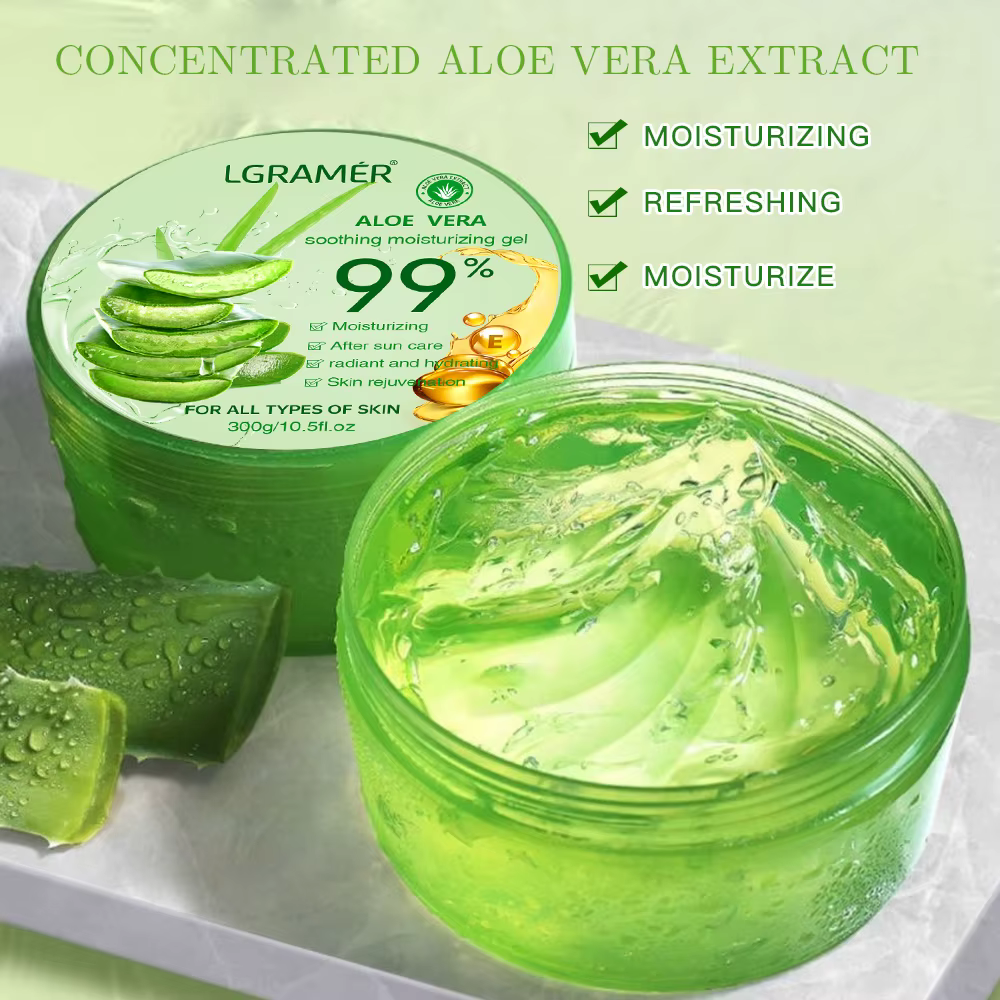 Gel d'aloe Vera 99%, hydratation en profondeur et hydratant pour le visage