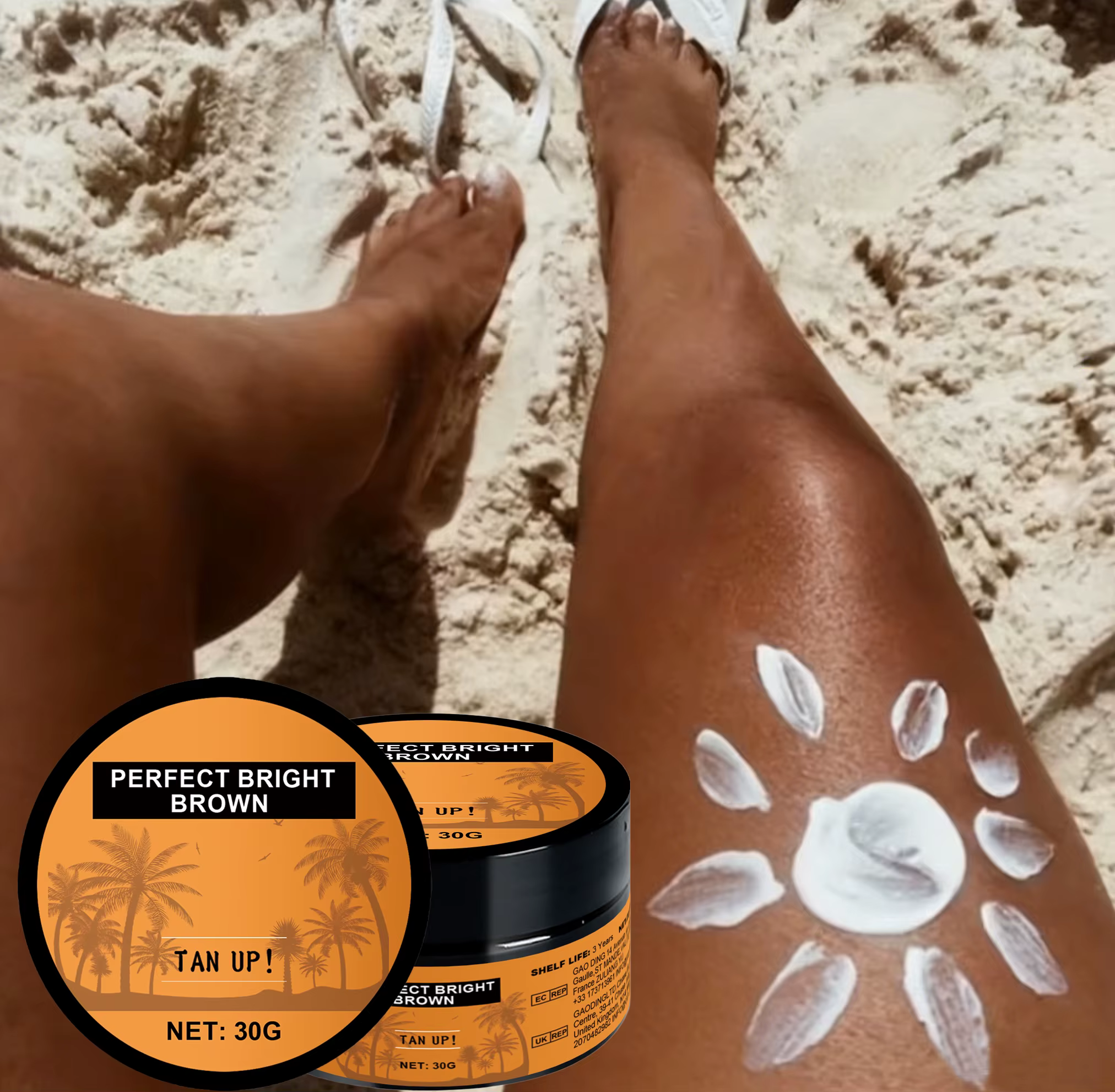 Crème solaire pour la peau en été