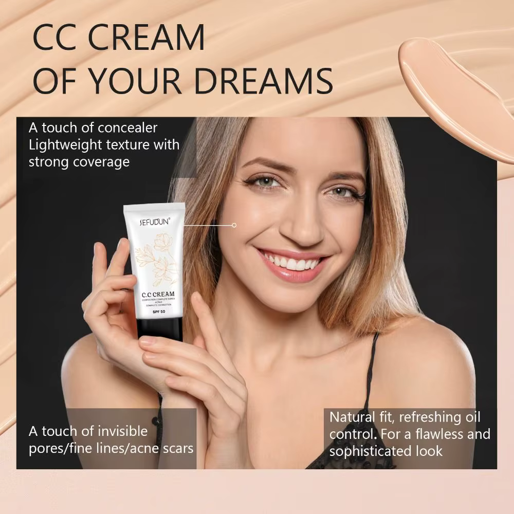 Crème CC coréenne changeante de couleur avec SPF 50