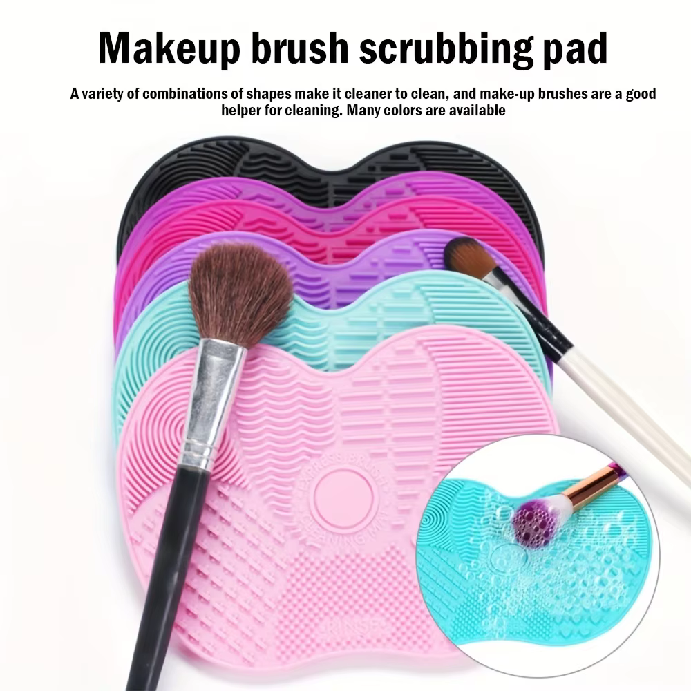Tampon de nettoyage de brosse de maquillage en forme de pomme en Silicone