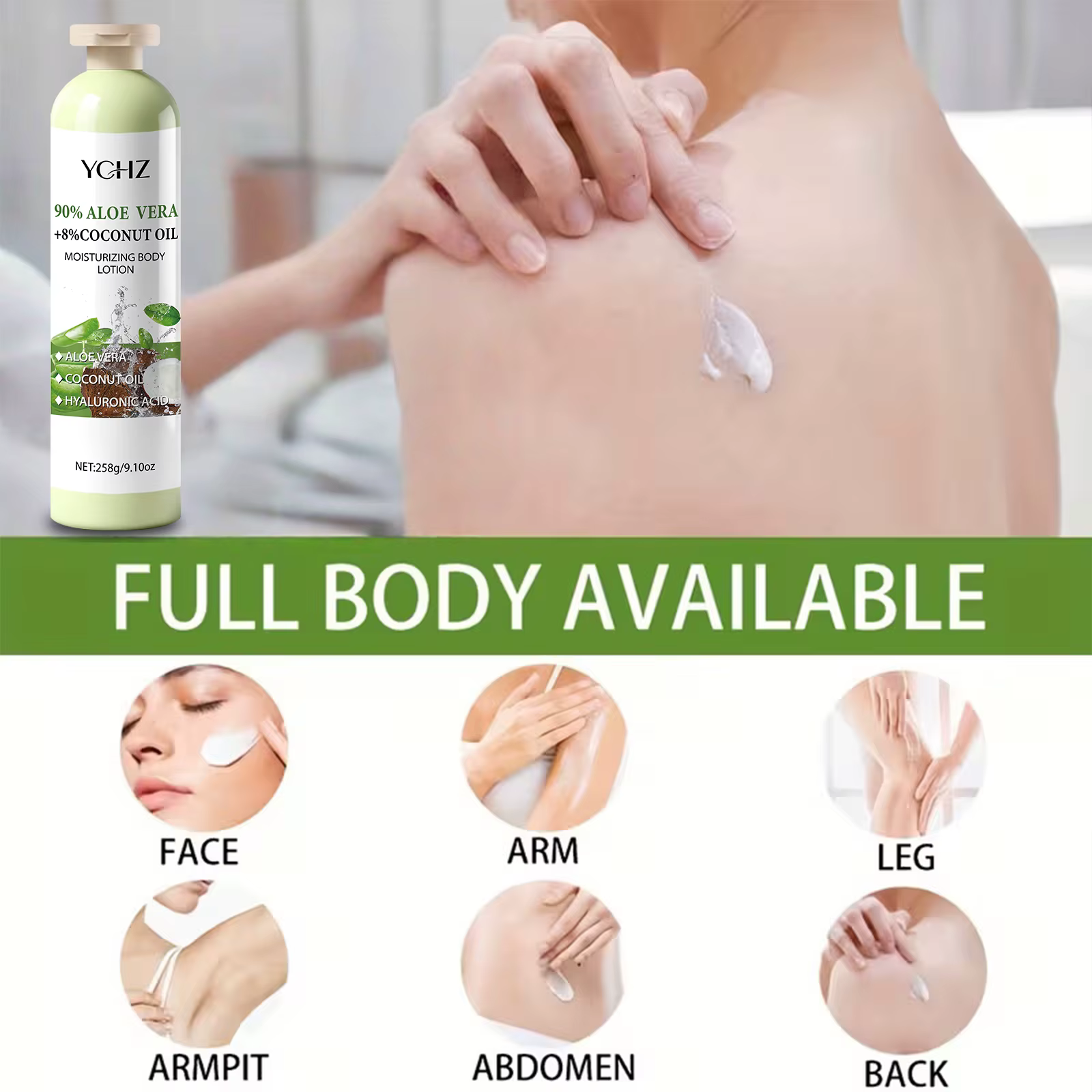 Lotion hydratante pour le corps à l'aloe vera