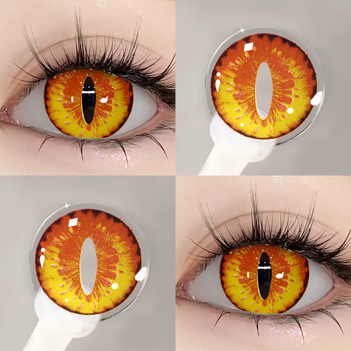 UYAAI Cosplay lentilles de contact de couleur maquillage d'halloween élèves colorés yeux jaunes Contacts cosmétique beauté lentilles bleues Contacts verts