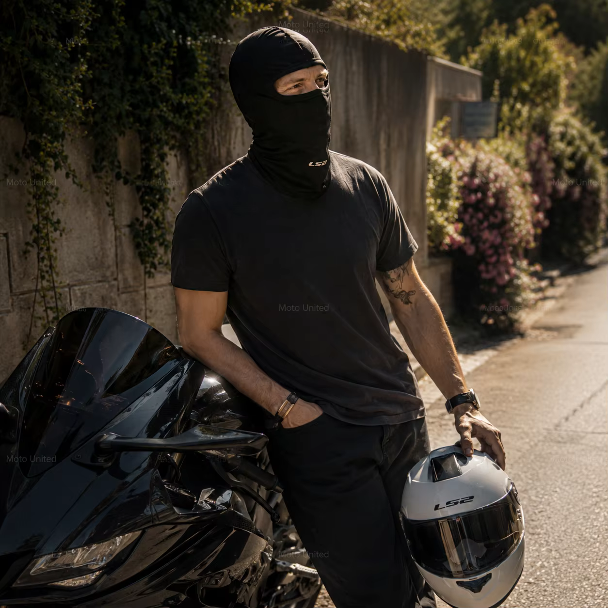 Cagoule de moto LS2 – Masque facial rafraîchissant d'été, fin, respirant, protection UV, séchage rapide, doublure de casque, couvre-visage complet pour hommes et femmes