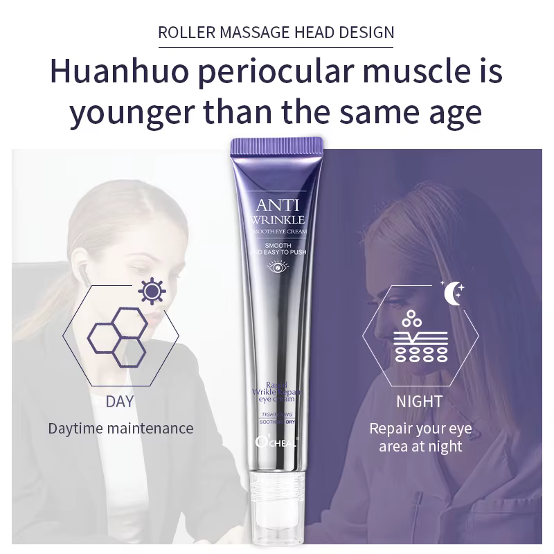 O'CHEAL crème Anti-rides pour les yeux hydratant cernes sérum rouleau masseur sacs