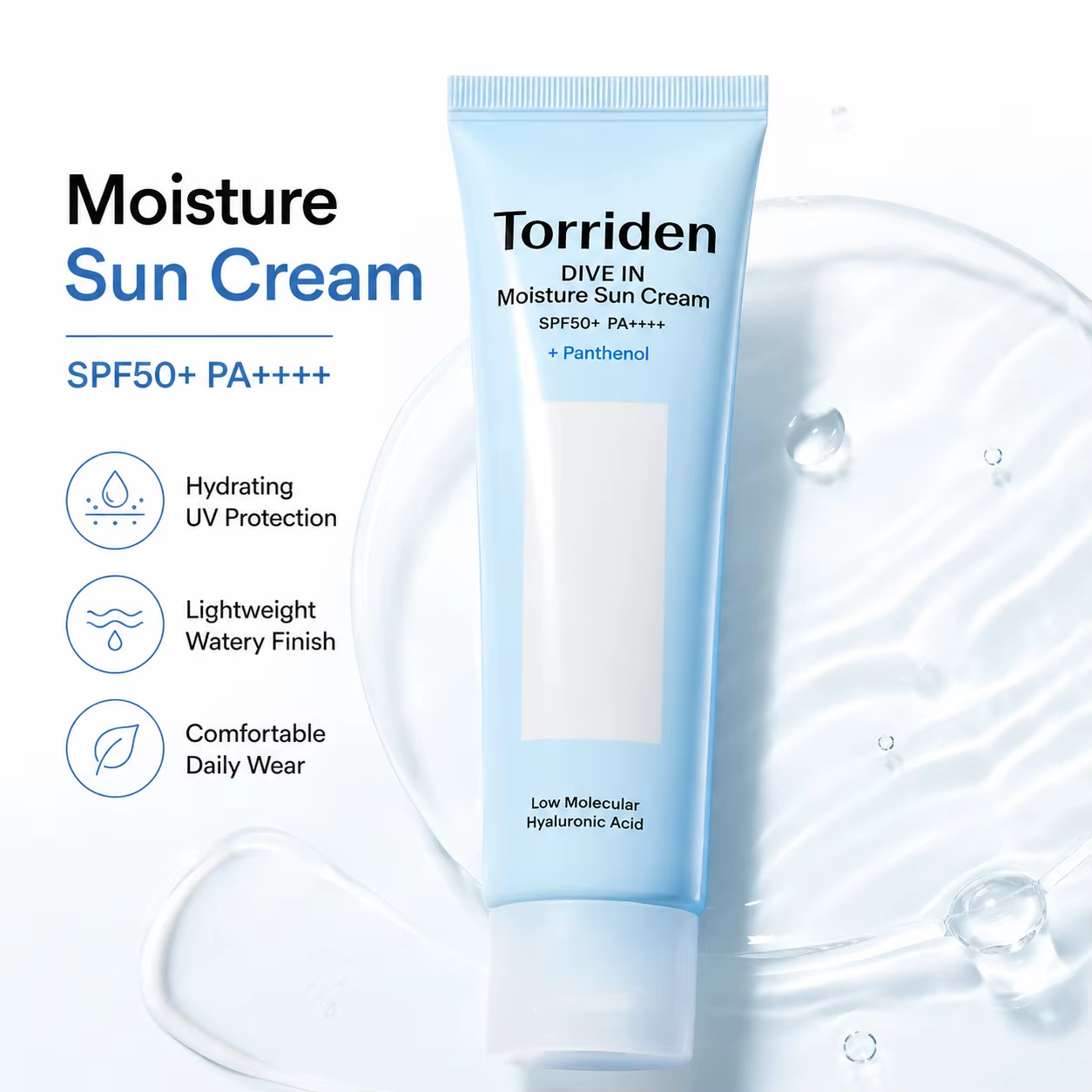 Crème solaire Torriden SPF 50+ pour le visage
