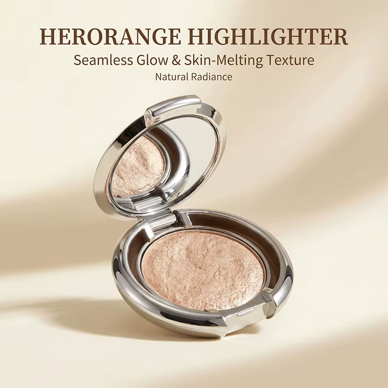 Crème illuminateur Herorange, éclat nacré délicat pour un effet 3D instantané, multi-usages pour le contour des yeux et du visage