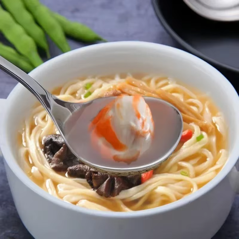 Cuillère à soupe épaisse à long manche en acier inoxydable, cuillères à marmite, passoire, ustensiles de cuisine à domicile, ustensiles de cuisine, 1/2 pièces