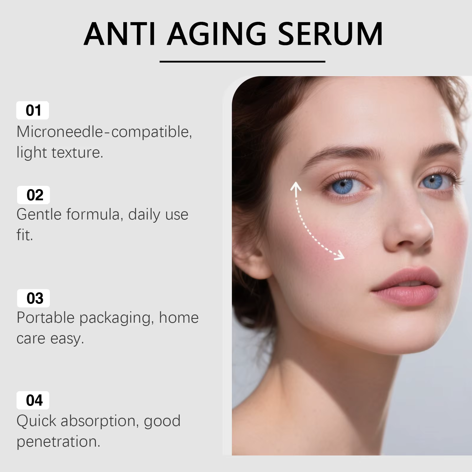 Sérum anti-âge à micro-aiguilles pour affiner les pores