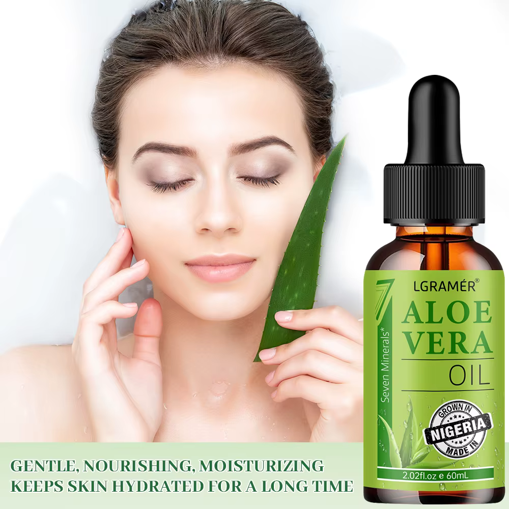 L'huile hydratante pour le visage à l'aloe vera maintient la peau humide tendre lisse pénètre profondément améliore la