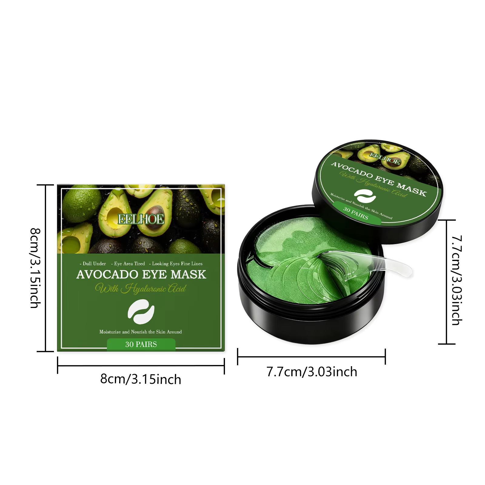 Masque pour les yeux à l'acide hyaluronique