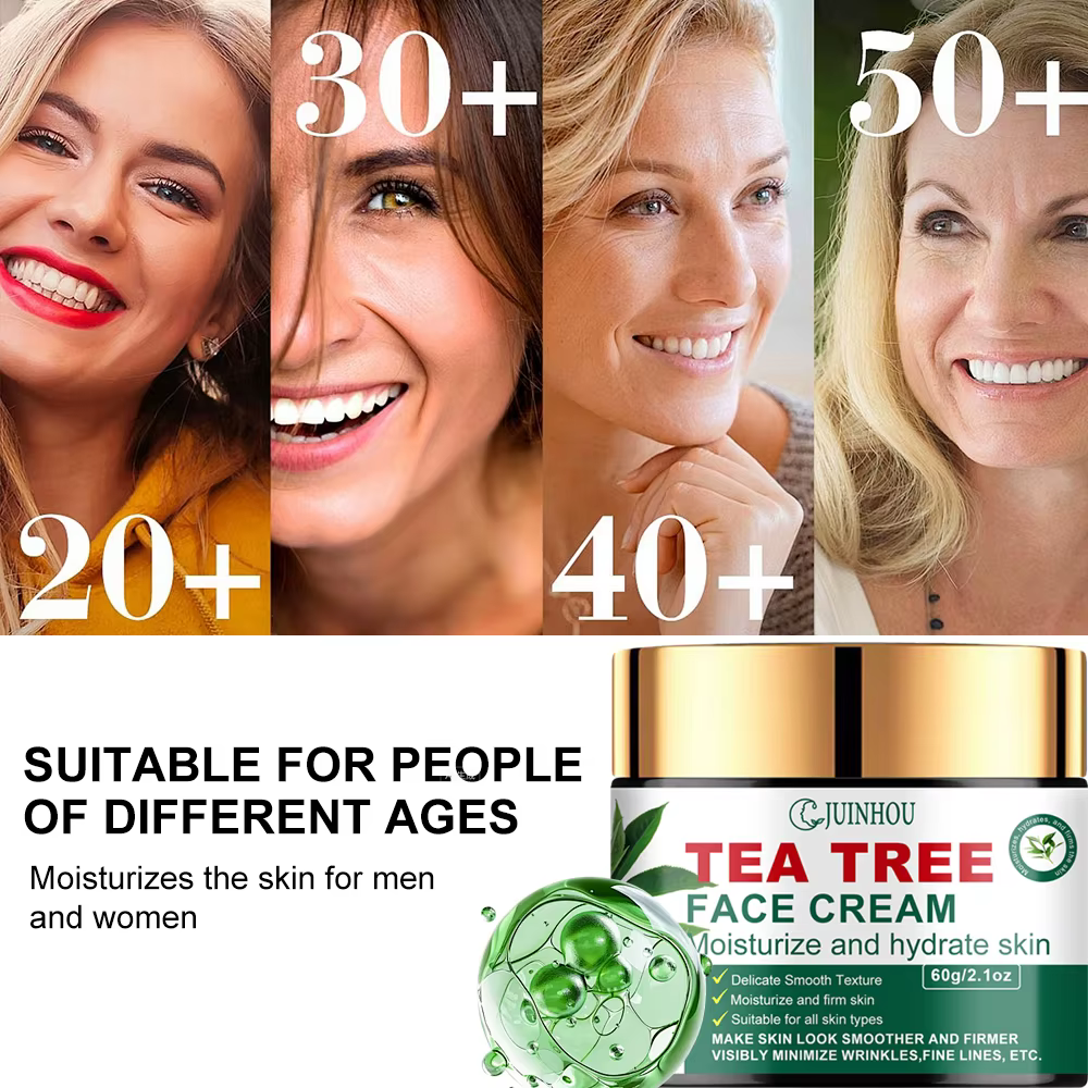 Crème hydratante pour le visage JUINHOU à l'huile d'arbre à thé