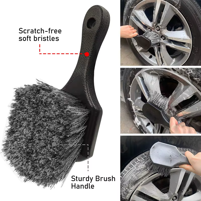 Kit de nettoyage de voiture SEAMETAL : Brosse de detailing, serviette de lavage, gant de lavage, éponges, outils d'entretien automobile, accessoires de lavage intérieur et extérieur