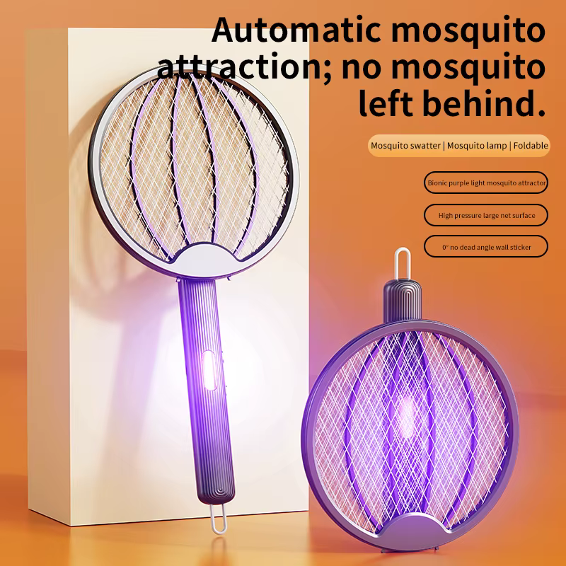 Tapette à moustiques électrique pliable 3 en 1, tueur de moustiques électrique, lampe anti-moustiques, Rechargeable, mural