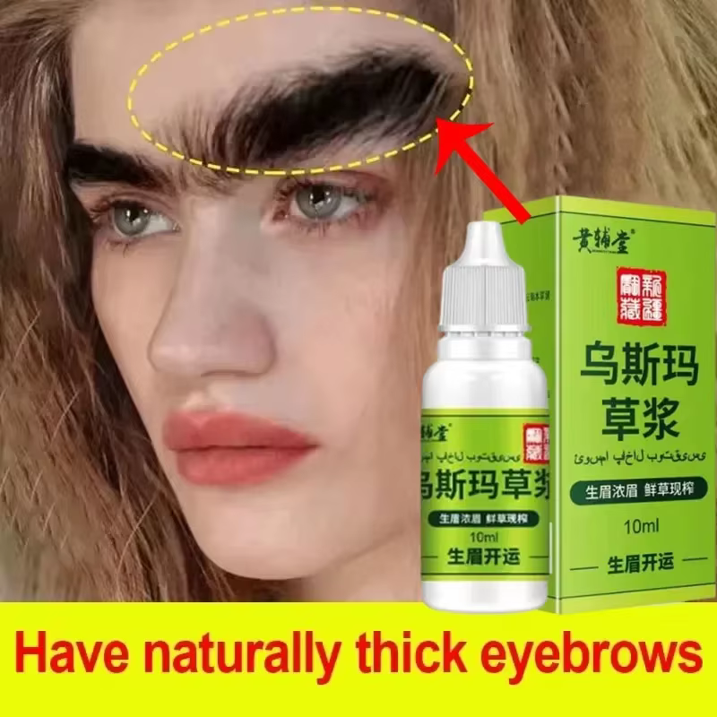 Nouveau Sérum Liquide de Croissance des Sourcils Usma Grass pour des Sourcils Plus Longs, Plus Denses et Plus Épais – Traitement Anti-Chute de Cheveux, Prévient la Calvitie, Maquillage
