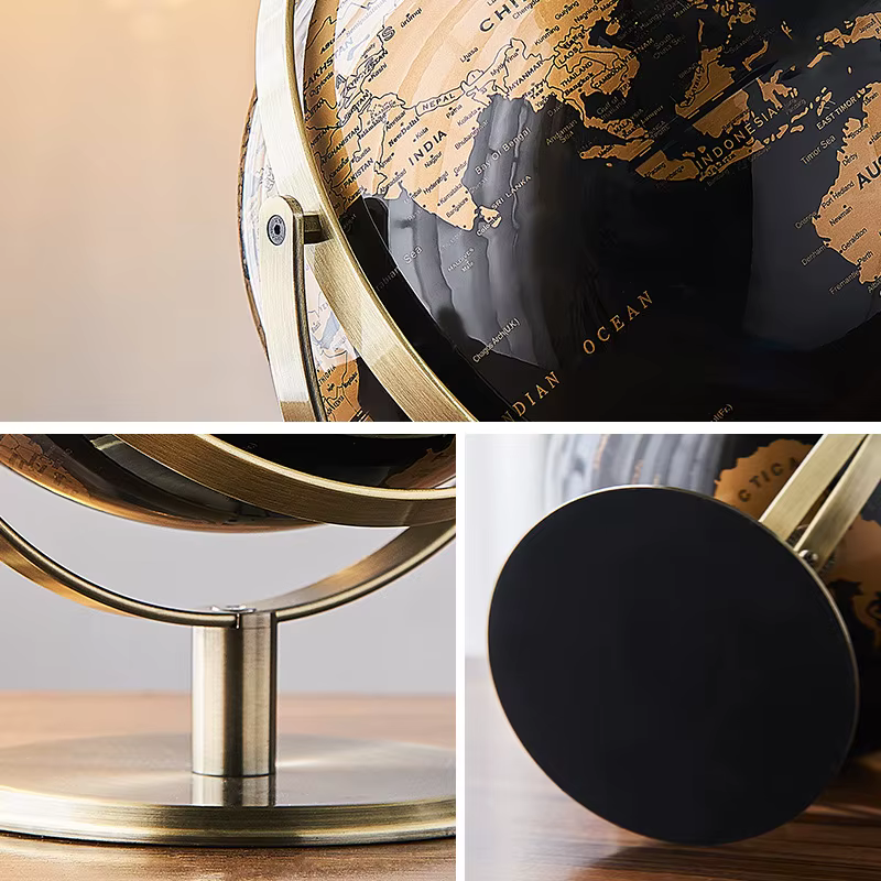 Globe terrestre en anglais, carte du monde, 14/20/23 cm, ornement de bureau, outil pédagogique pour la maison, l'étude, le salon, le bureau, décoration, papeterie