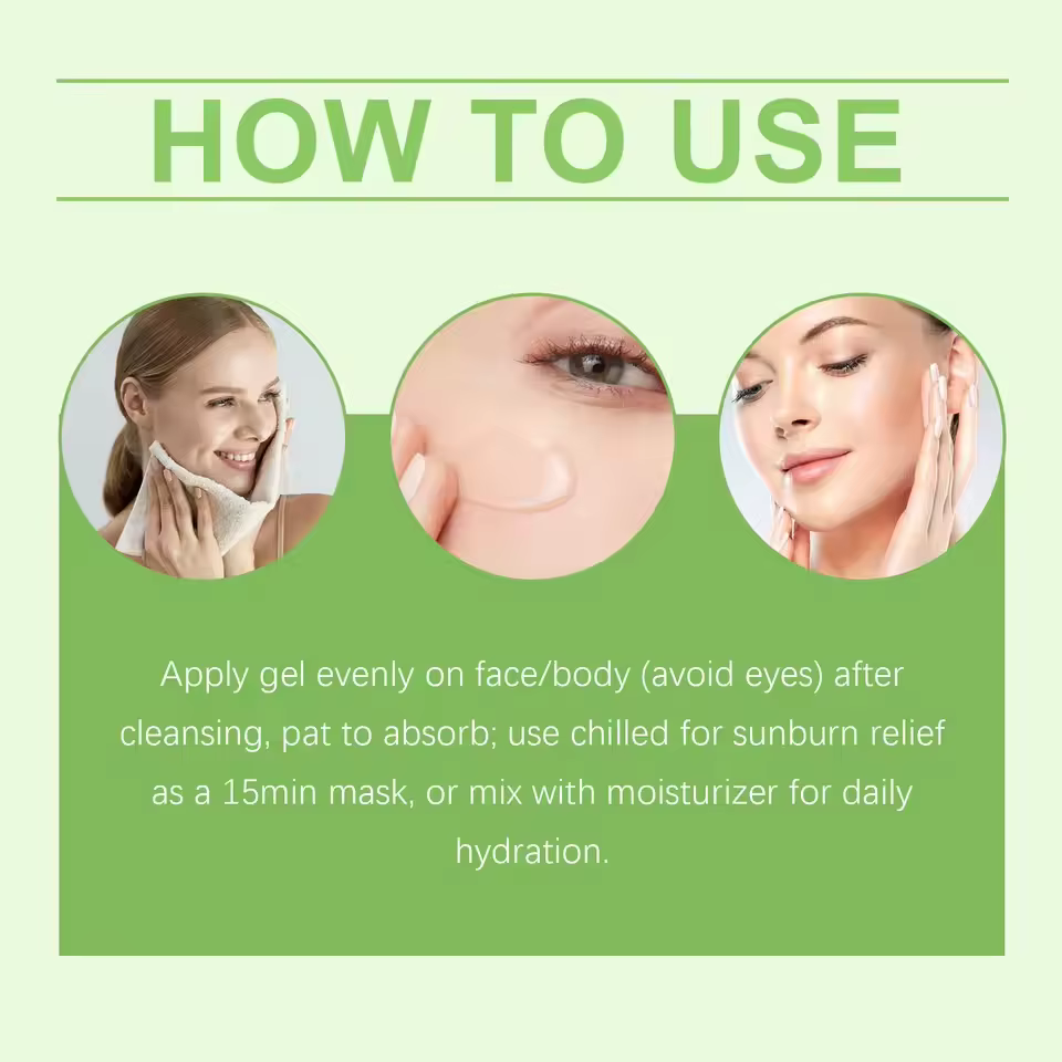 Gel exfoliant à l'aloe vera pour le visage