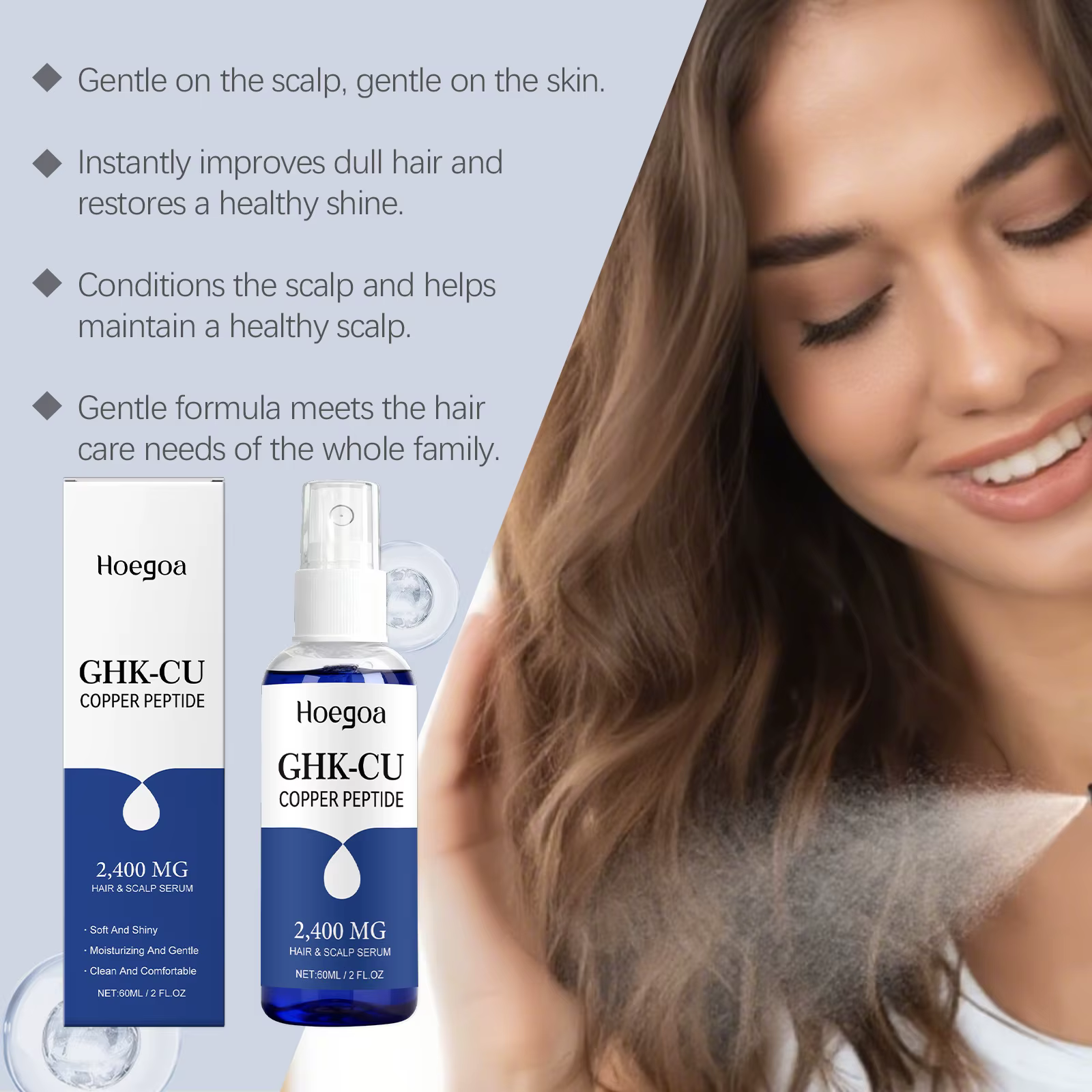 Peptide de cuivre Ghk-Cu pour la croissance des cheveux