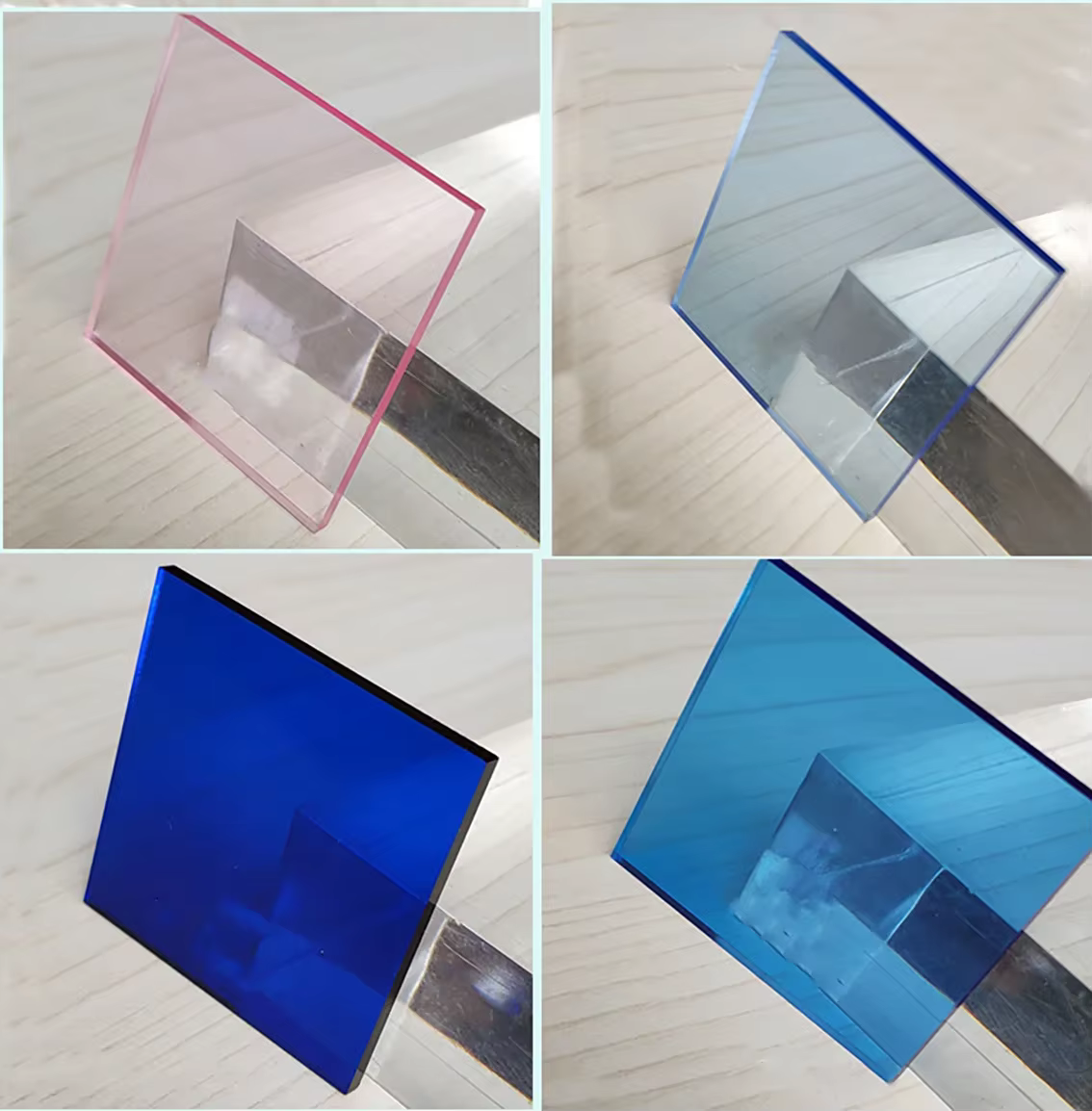 Plaque en plastique transparente, feuille de plexiglas, panneau en verre organique pour bijoux, jouets, étagère de rangement multifonctionnelle, 16 couleurs