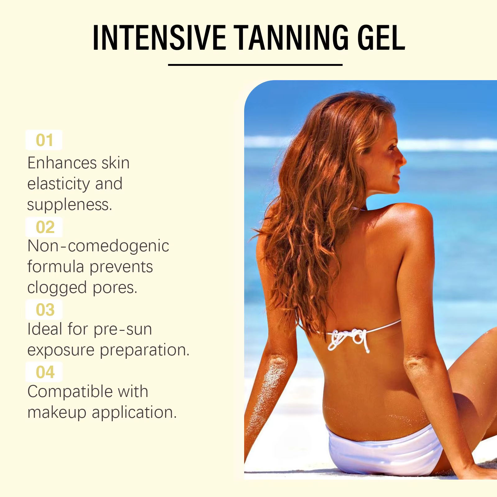 Gel Bronzant Carotte Effet Intense – Crème Corporelle Auto-Bronzante à Action Rapide Hydratante pour une Peau Naturellement Bronzée