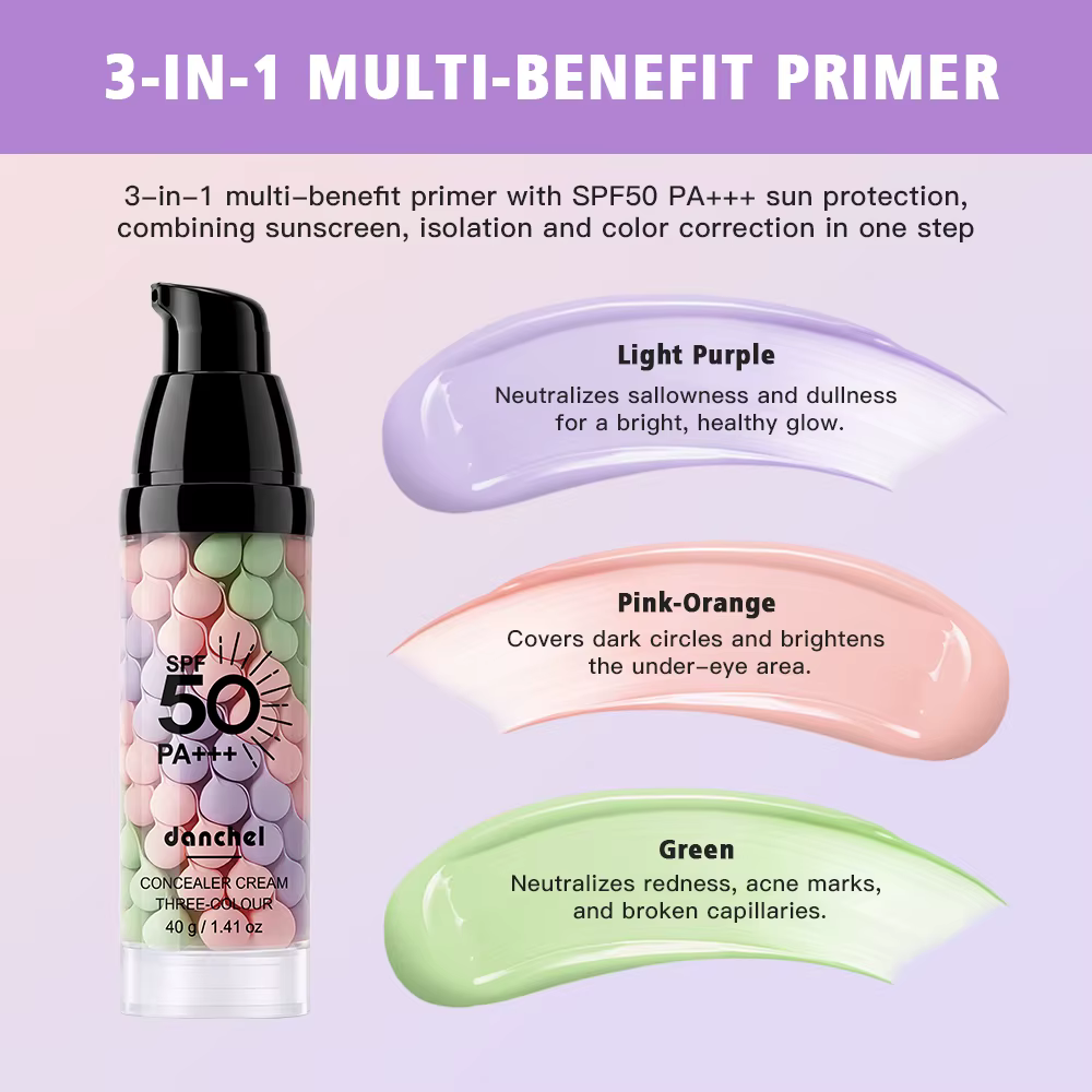 Crème Correctrice Solaire 3 Couleurs Hydratante SPF50+ Protection