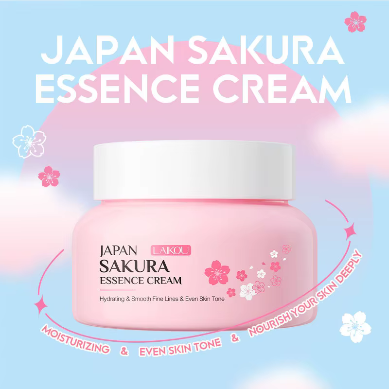 2 pièces LAIKOU japon Sakura Essence crème pour le visage fleur de cerisier lissant