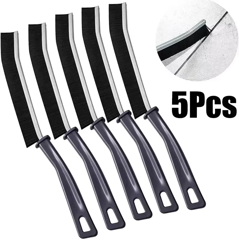 Brosse de nettoyage d'écart de coulis Durable, Joints de carrelage de cuisine, Angle mort, brosses de nettoyage à poils durs pour ligne de sol de douche 5/1 pièces