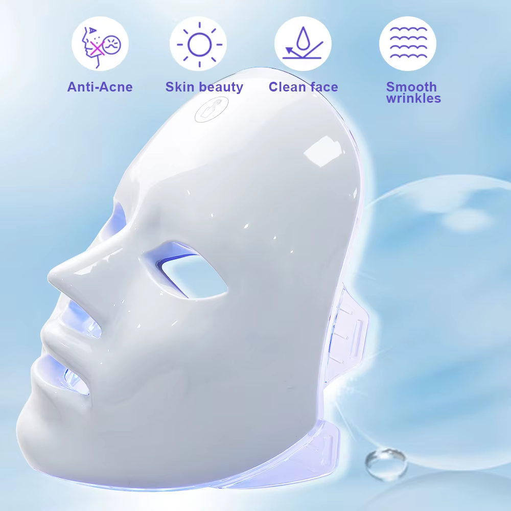 7 couleurs lumière masque LED Photon soins de la peau du visage beauté réparation