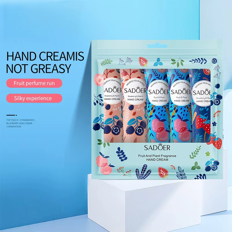 Ensemble de 5 crèmes pour les mains parfumées aux fruits