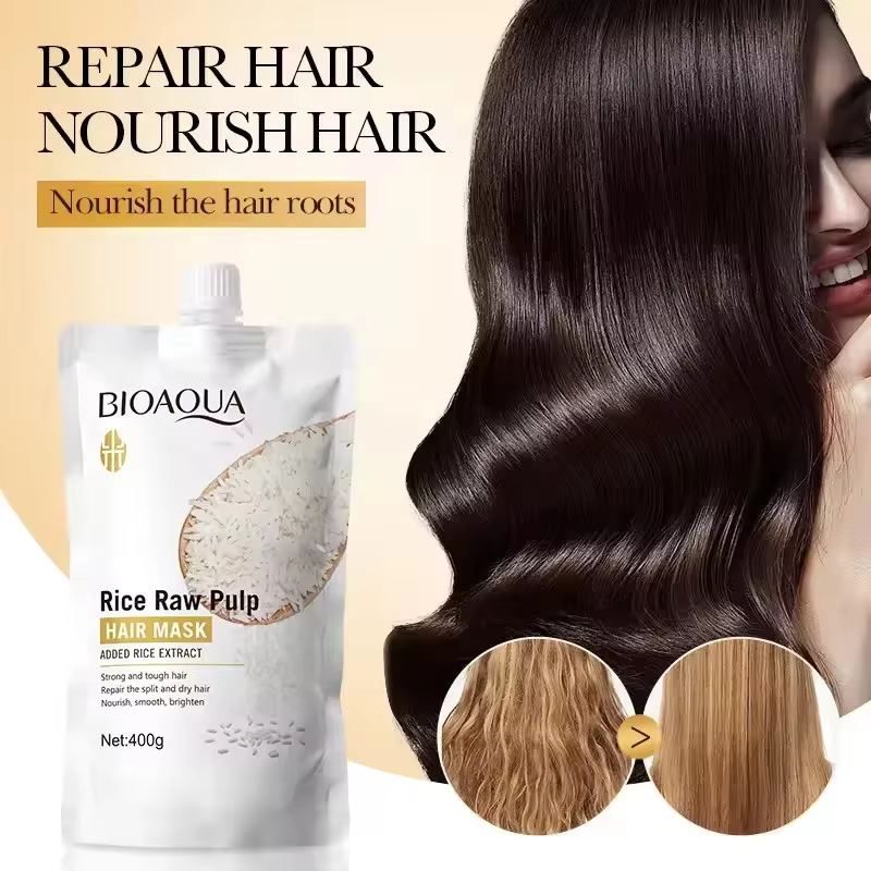 Masque capillaire à la kératine magique au riz