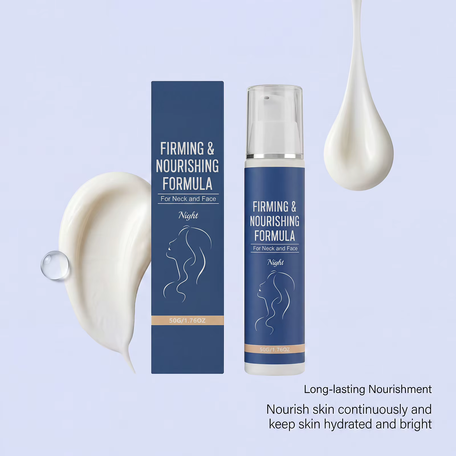 Crème de nuit réparatrice pour le visage et le cou, hydratation intense de nuit pour une peau plus lisse, hydratant coréen pour la peau