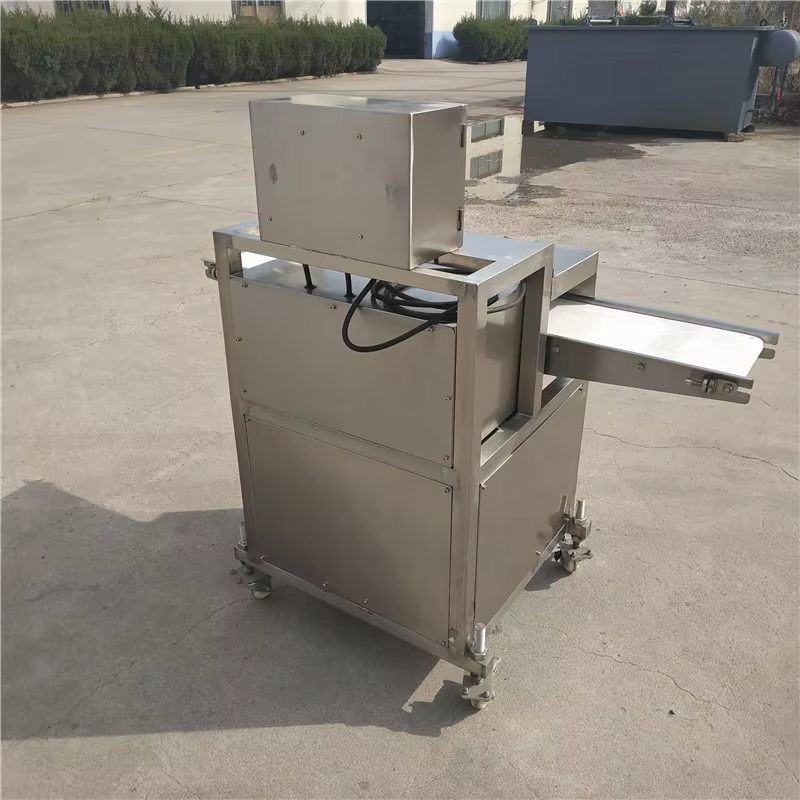 Trancheuse de viande fraîche de poitrine de poulet cru Machine commerciale trancheuse de viande fraîche Machine de découpe de viande