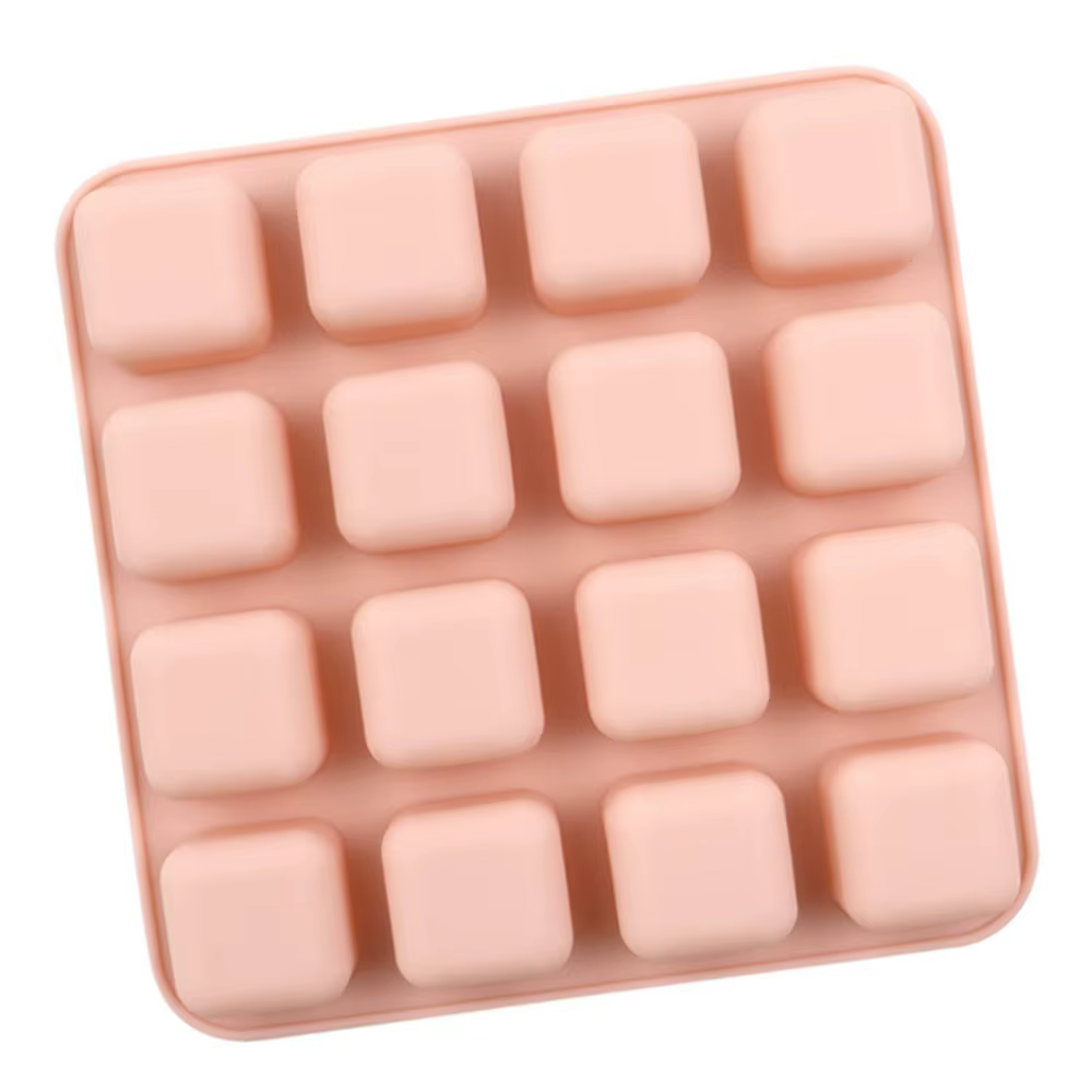 Moule carré en silicone pour caramel, 16 cavités, pour chocolats, truffes, collations riches en gras, collations Keto, outils de cuisson réutilisables pour bonbons et gommes