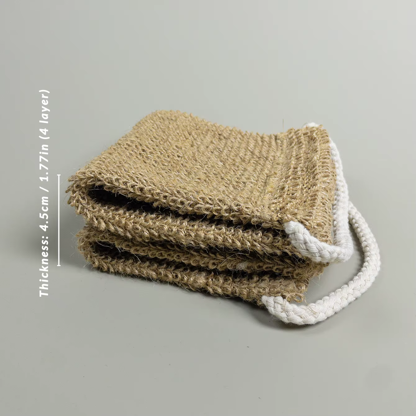 Épurateur de dos exfoliant en Jute naturel