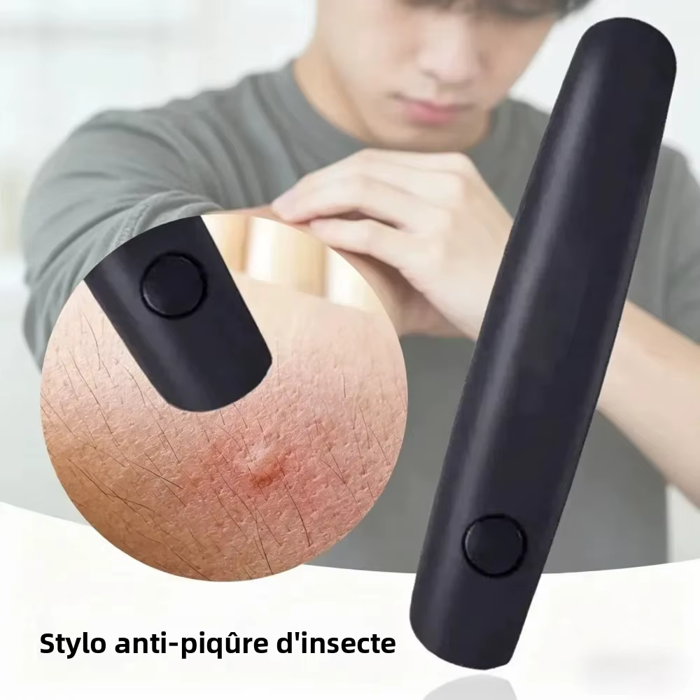 Stylo électronique anti-moustiques portable, soulagement des démangeaisons, des gonflements et de la douleur, outil de soulagement des piqûres d'insectes, pour le camping en plein air, les voyages, l'