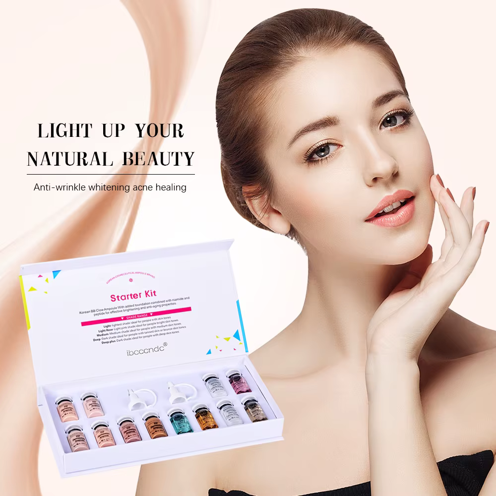 Corée BB crème lueur débutant Kit de démarrage Niacinamide/Peptide visage soin de la peau sérum Essence