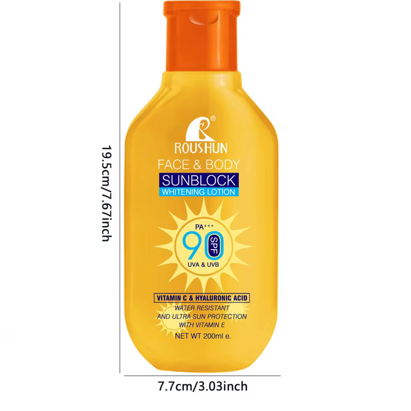 Lotion corporelle solaire 2 en 1 à la vitamine C et à l'acide hyaluronique