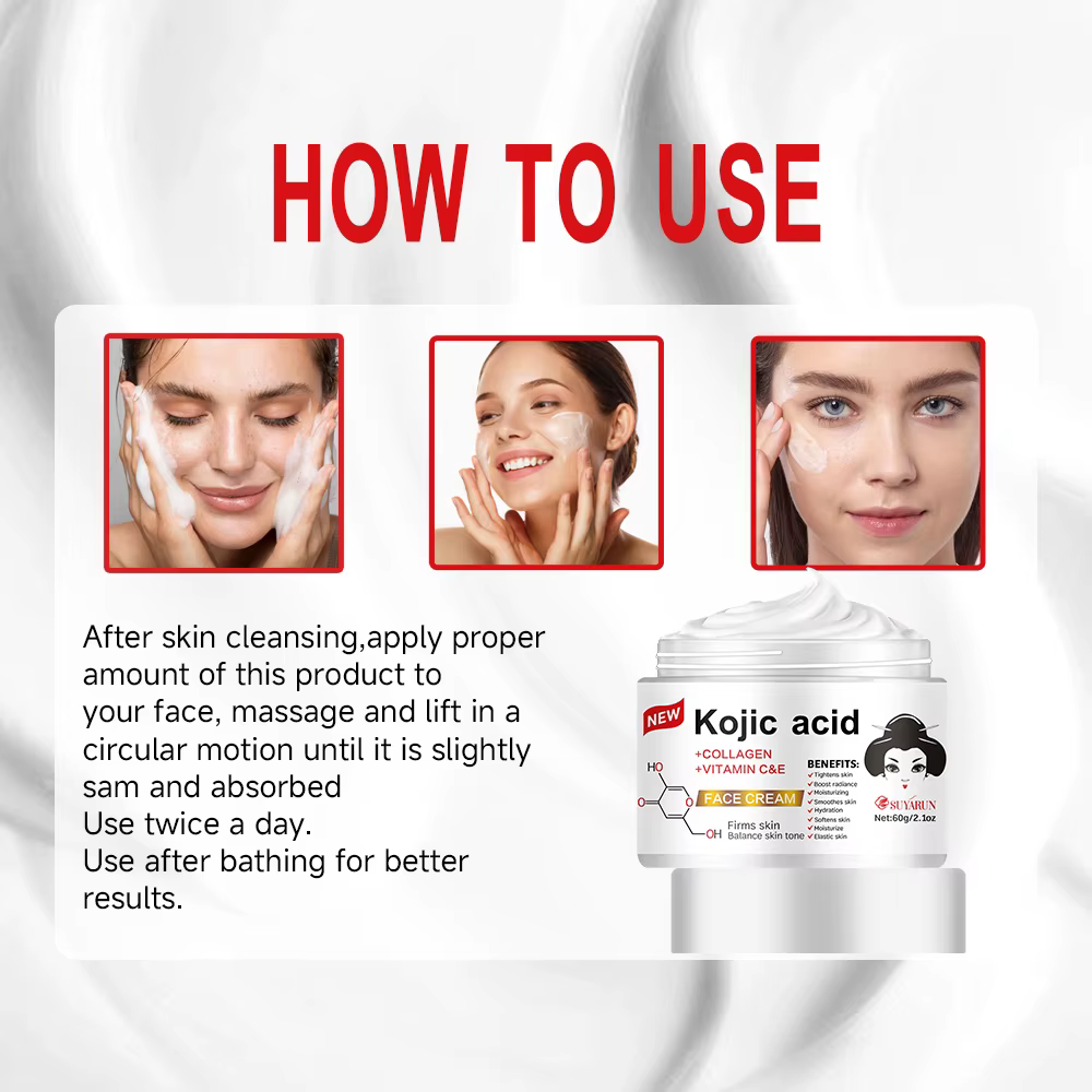 SUYARUN Crème à l'acide kojique à la propolis et à la vitamine E – éclaircissante