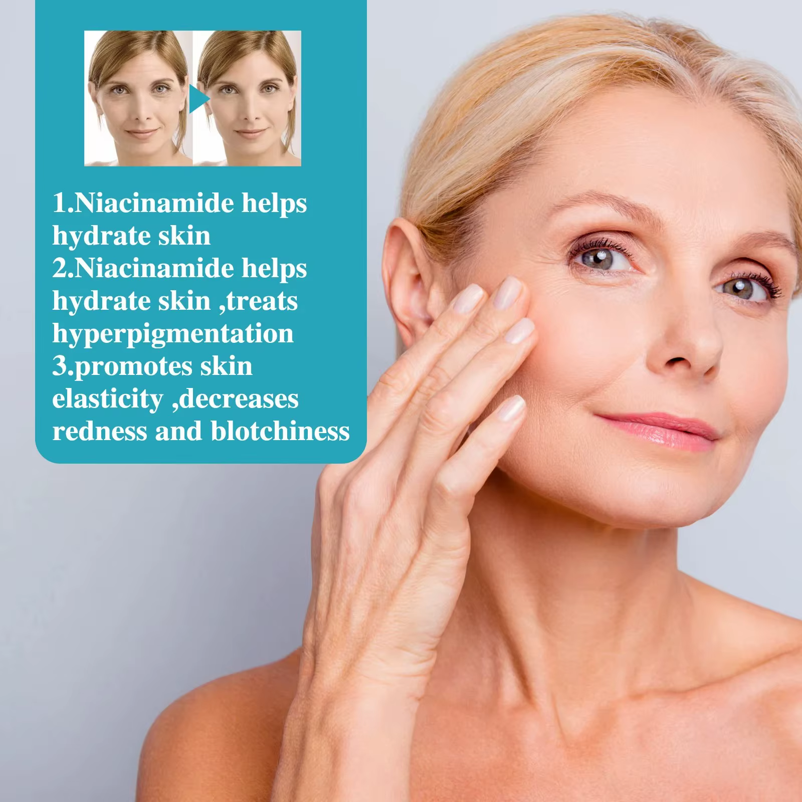Nicotinamide Anti-rides sérum collagène Lifting raffermissant ridules réparation visage Essence lisse soin de la peau